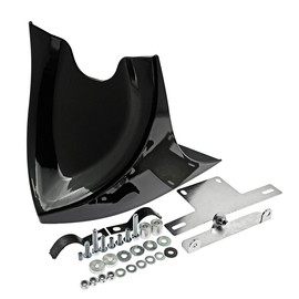 HDBUBALUS Lower Front Chin Spoiler Air Dam Fairing Cover Gloss Black Fit for Harley Fatboy Softail Touring Glide Dyna