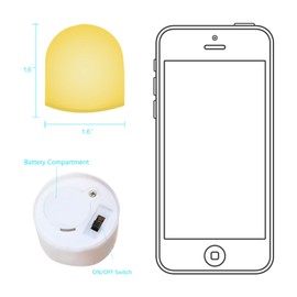 Novelty Place Color Changing Mini Nightlight, Multicolor LED Mood Lighting - Night Light for Bedroom, Bathroom, Living Room - Battery Powered (Pack of 12)