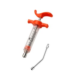 1 Set Feeding Syringe with Drench Nozzle Adjustable Dosage Reusable Drench Gun Syringe for Goat, Horse, Sheep, Dog, Pig, Cat, Bird, Small Pet (XS-10ml)
