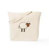 CafePress White Sheep Tote Bag Reusable Natural Beige Canvas Shopping