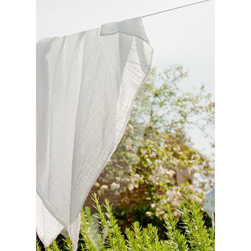 Little Bamboo Muslin Squares Pack, White, 8 Count
