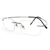 Eyekepper Titanium Rimless Reading Glasses Readers Men Women Gunmetal +2.5