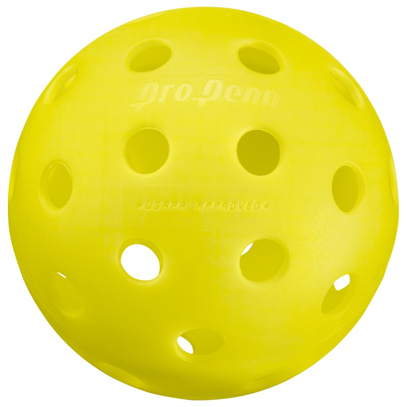 Pro Penn 40 Outdoor Pickleballs, Durable High-Visibility Yellow Tournament Balls,