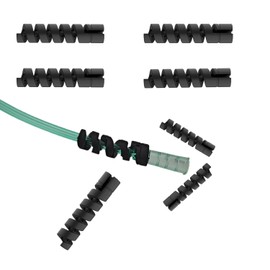 10 Pack Oxygen Tube Support Crimp Straightener, for Portable Oxygen Concentrator Oxygen Tank Oxygen Hose Nasal Cannula Oxygen Tubing Accessories, Hose from Kinking (Black)