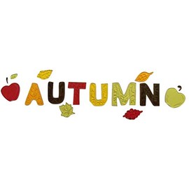 Impact Innovations Fall Harvest Reusable Gel Window Clings ~ Colorful Patterned Autumn, Red and Green Apples, Fall Leaves (15 Clings, 1 Sheet)