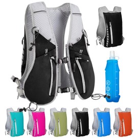 Hydration Running Vest for Women Men,Lightweight Breathable Reflective Hydration Pack with 500ml Water Bottle,Hydration Vest Pack Backpack for Hiking,Camping,Trail Running,Cycling,Race,Marathon