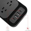 Sozomo Enchufe Plano,Multicontacto Regleta Extension Electrica con Protector Supresor de