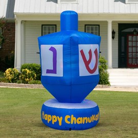 AJY 6 Feet Inflatable Menorah Hanukkah inflatables Outdoor Decorations Chanukah inflatables Blow Up Indoor Yard Lawn Decoration