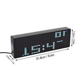RGB Audio Visualizer, Spectrum Analyzer for Sunlight Alarm Clock, 384 RGB Colorful, 1624 Segment Rhythm Light Level, Voice Sensor Clock Display, 20 Dynamic 7 Color Effect, Gifts for Music Lovers