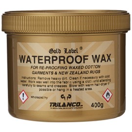 Gold Label Waterproof Wax for Re-Proofing Wax Cotton Clothing & Horse Turnout Rugs 400g