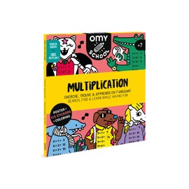 Omy School Time Learning Activity Poster and Stickers Multiplication Search and Find with a Colouring Activity Includes 115 Stickers