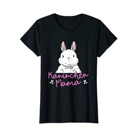 Rabbit Mum Funny Rabbit & Rabbit T-Shirt, black