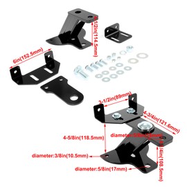 Kojem Universal Lawn and Garden Tractor Hitch 5" Rear Hitch Steel Powder Coated Black 3 Way