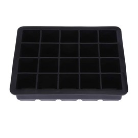 Bandeja de silicona para cubitos de hielo, 20 rejillas, para hacer cubitos de hielo, bar, hotel, restaurante, uso doméstico(Negro)