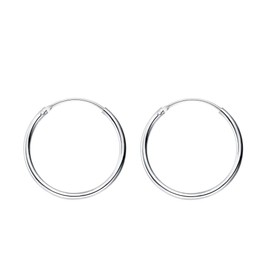 Thin Endless Hoop Earrings 14mm 16mm 18mm 20mm (14mm)