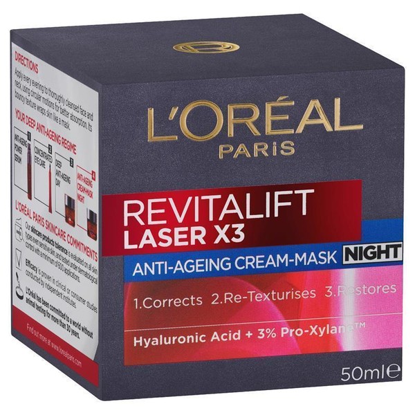 L'Oreal Paris Revitalift Laser x3 Night Cream Mask 50ml