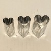 Kanda 078107 18-8 Stainless Steel, Raw Cut, 3-Piece Set, Heart,