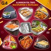 G4GADGET 10 Pack Aluminium Foil Baking Trays - 20x20cm Square