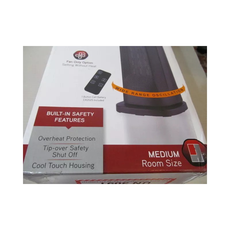 Konwin 16" Oscillating Ceramic Tower Heater for Medium Room Size,