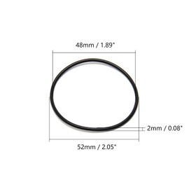 Othmro Nitrile Rubber Washers, O-Rings 52mm OD 48mm ID 2mm Width, Metric Buna-N Sealing Gasket for DIY Tap Sink, Pack of 10