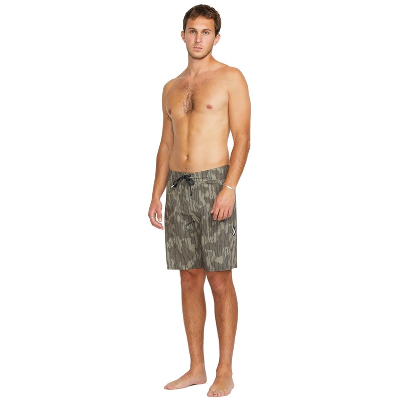 Volcom Men's Mod Tech 20" Boardshort Board Shorts, Brindle, 36