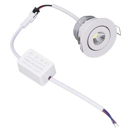 2Inch LED Recessed Ceiling Light, 5W Downlight with Hardwired Cable and Connectors, Recessed Light, 3000K, 4000K, 6000K Selectable, for Indoor Cupboard Bookshelf Stair (Positive