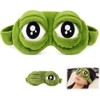 3D Frog Sleep Mask, Funny Plush Frog Sleeping Eye Mask,
