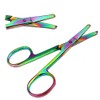 OdontoMed2011 Multi Titanium Color Rainbow Safety Nose Mustache Scissor 3.5"