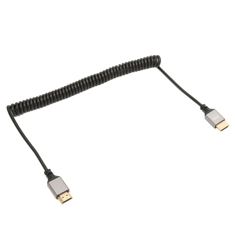 HD Multimedia Interface Coiled Cable High Speed 4K 60Hz Male