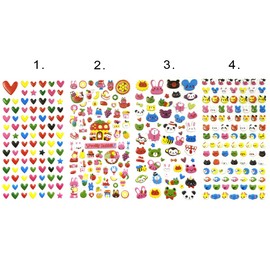 Wrapables Cute Puffy Stickers for Scrapbooking/Stationery/Diary & Album (Set of 4)