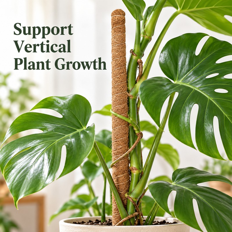 Moss Pole for Climbing Indoor Plants – Plant Fiber Support