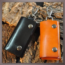 One Limitation AN087 Key Case, Key Ring, Charm, Retro, Key, Leather, Stylish, Unisex, coffee