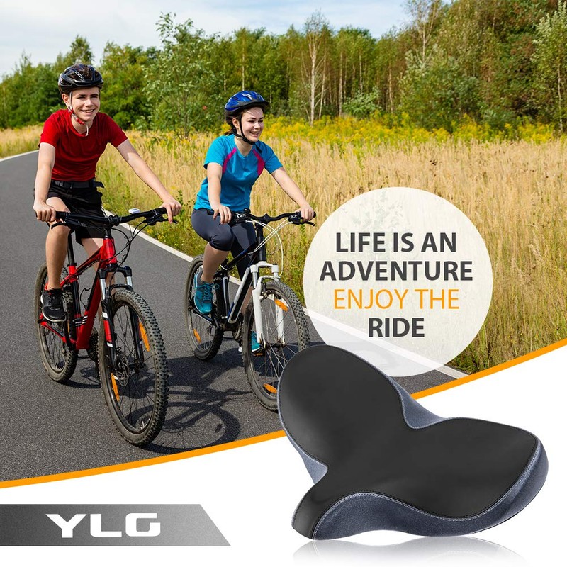 YLG Oversized Comfort Bike Seat - Memory Foam Replacement Saddle,