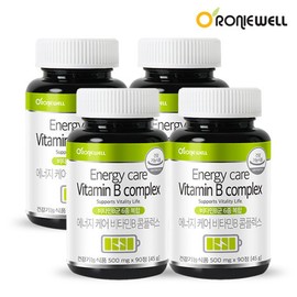 Loniwell 로니웰 에너지케어 비타민B 콤플렉스 90정 x 4개 (총 12개월분) Roniwell Energy Care Vitamin B Complex 90 Tablets x 4 Packs (Total 12 Months Supply)