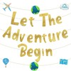 Let The Adventure Begin Gold Glitter Banner Graduation Banner Newborn
