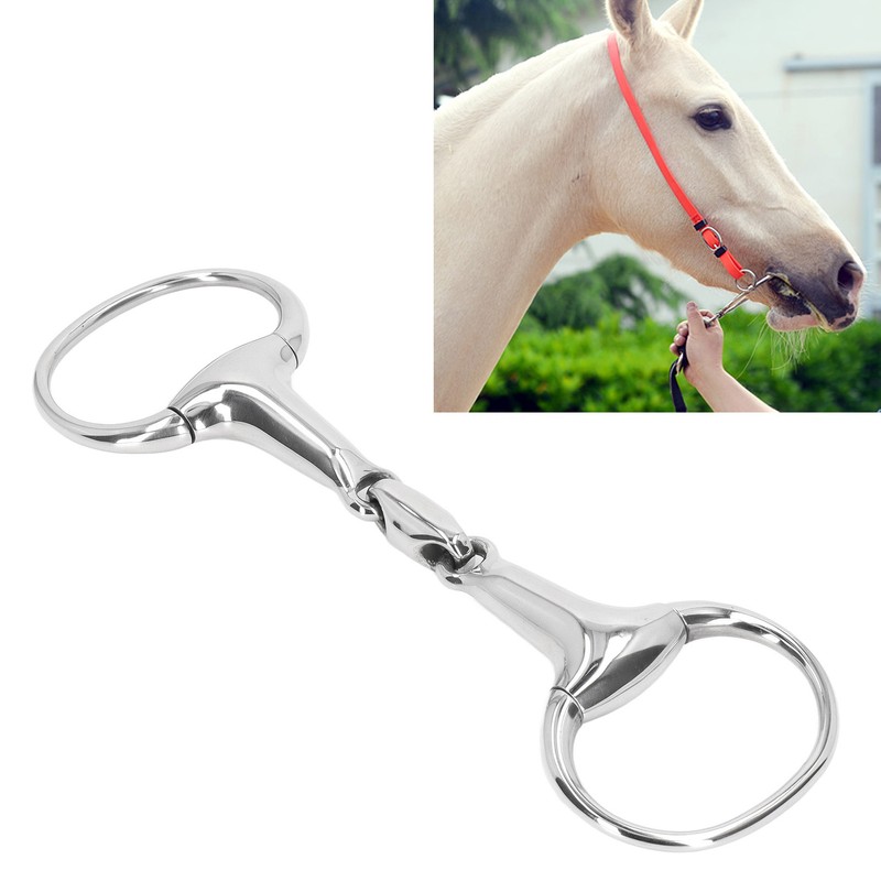 Horse Gag Ring Snaffle Bite Stainless Steel 125mm Loose Oval
