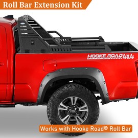 Hooke Road Roll Bar Extension Kit – Compatible Mid-Size Truck Sport Roll Bar Adjustable Chase Rack, Heavy-Duty Off-Road Storage Accessory, Sold in Pair