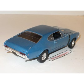 WELLY 68 OLDSMOBILE 442 1:24 BLUE NO BOX 24024 FREE SHIP