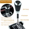 Temzzer 5 Speed Shifter Lever Knob Light PU Leather Car
