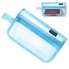 veyaltedl Mesh Transparent Pencil Case,Grid Mesh Pen Case with Zipper,1PCS