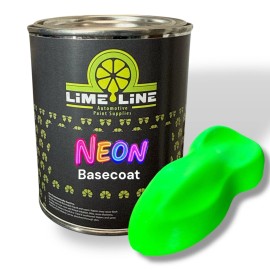 LiME LiNE Neon Green Automotive Basecoat Paint - 1 Quart - Mix 1:1 with Reducer