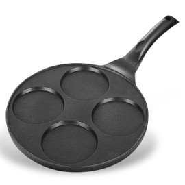 KRETAELY Pancake Pan 4 Cups Pancake Maker Nonstick Pancake Griddle With 100% PFOA Free Coating 10.5 Inch Mini Pancake Pan