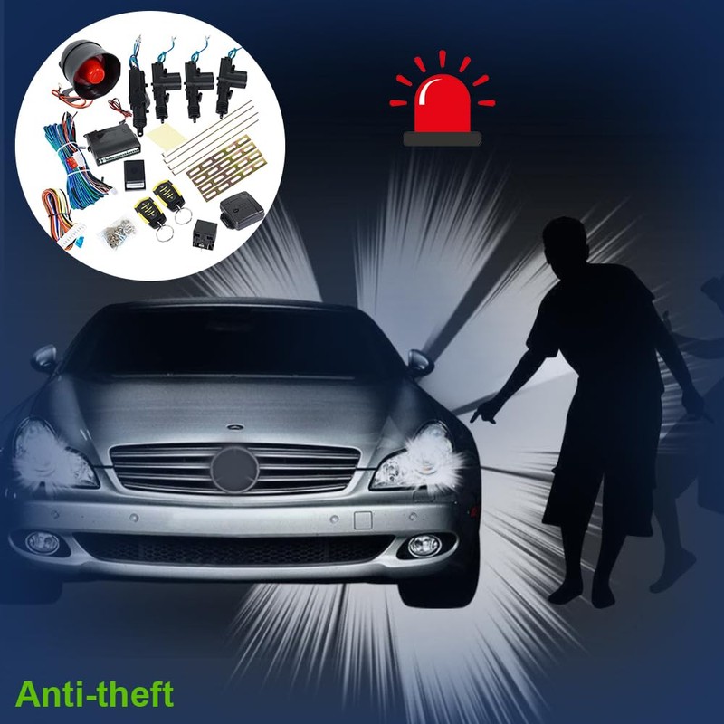 Unifizz Car Remote Central Locking Kit Keyless Car Door Anti-Theft