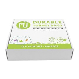 MJ 18" x 24" Nylon Turkey Bags Oven-Safe 14g 100-Pack