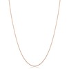 Kooljewelry Solid 10k Rose Gold Dainty Rope Chain Necklace (0.7