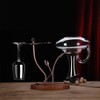 2-in-1 Red Wine Glass Rack & Wine Decanter Vintage Bronze