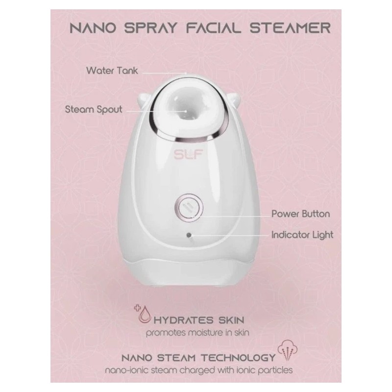 SLF Portable Nano Mini Face Steamer for skin hydration