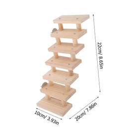 Mipcase Hamster Wooden Ladder Climbing Toy for Guinea Pig Habitats Natural Easy to Clean Encourages Exercise and Balance for Pets Like Dwarf Hamsters and Mice