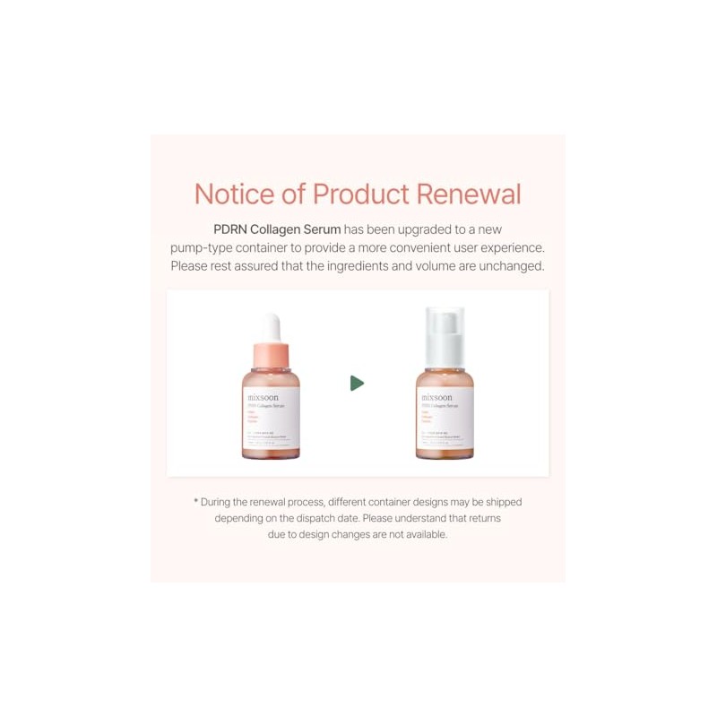 mixsoon PDRN Collagen Serum -Firming, Hydrating and Revitalizing for Face,