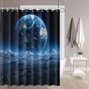IOHEFY Earth View Shower Curtain 72x72 Inch with Hooks Outer